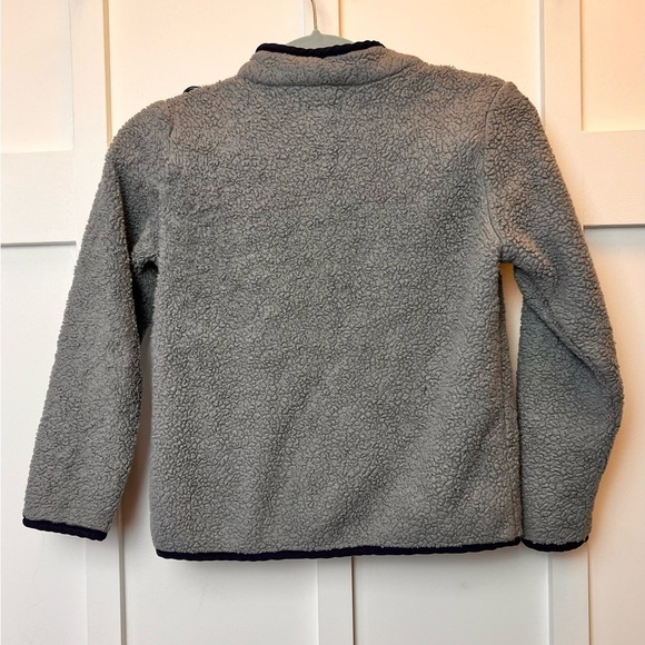 Boys Size 7 Lightening Bug Gray Quarter Zip Pullover Jacket Pockets Jumper - Picture 6 of 6